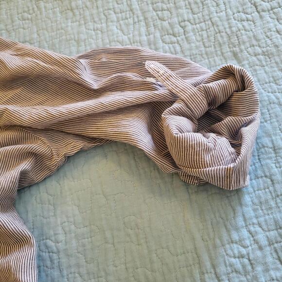 VTG GAP vertical striped shirt dress classic collared neckline, long sleeves XL - Picture 8 of 9